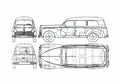 Blueprint Peugeot 203I Familiale Wagon 1950 A4 Photo Print