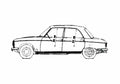 Blueprint Peugeot 204 Sedan 1965 A4 Photo Print