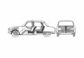 Blueprint Peugeot 204 Sedan 1966 A4 Photo Print