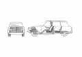 Blueprint Peugeot 204d Break Wagon 1968 A4 Photo Print