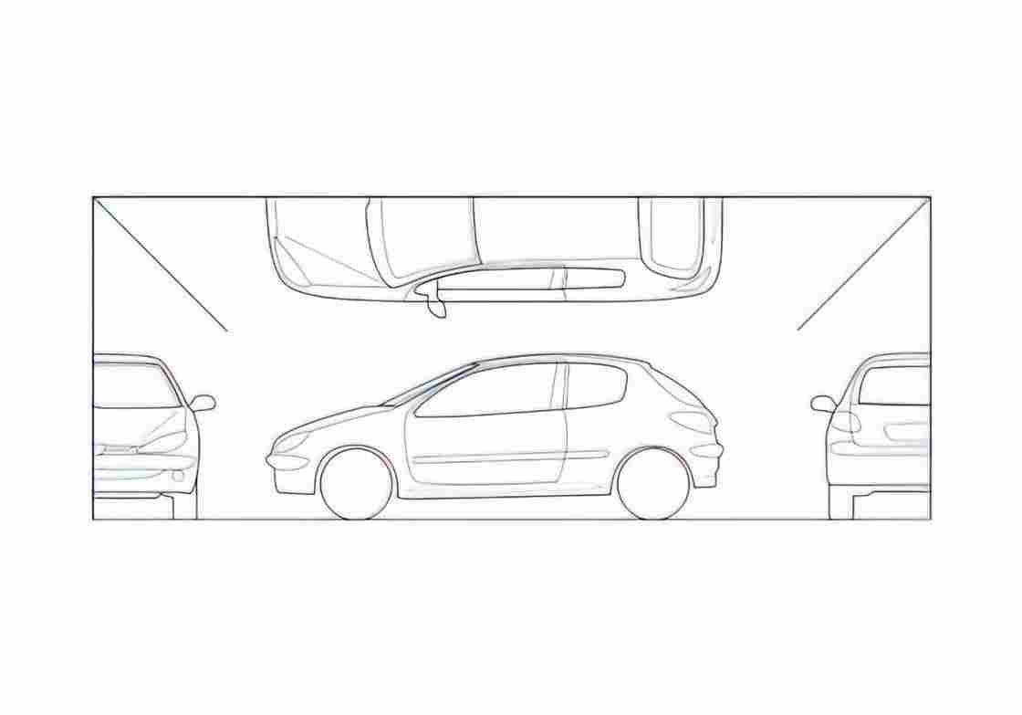 Blueprint Peugeot 206 Hatchback 1998 A4 Photo Print