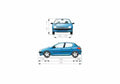 Blueprint Peugeot 206 Sedan 2006 A4 Photo Print