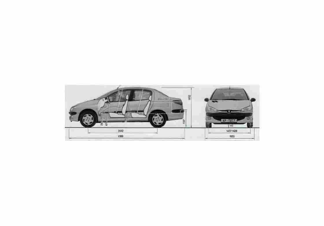 Blueprint Peugeot 206 Sedan 2007 01 A4 Photo Print