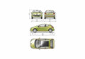 Blueprint Peugeot 207 3 door Hatchback 2007 A4 Photo Print