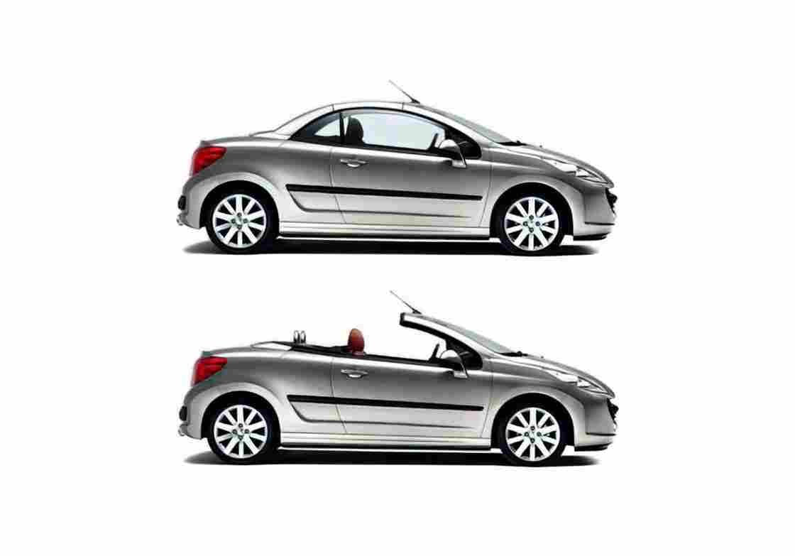 Blueprint Peugeot 207 CC Cabriolet 2007 A4 Photo Print
