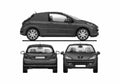 Blueprint Peugeot 207 Van 2008 A4 Photo Print