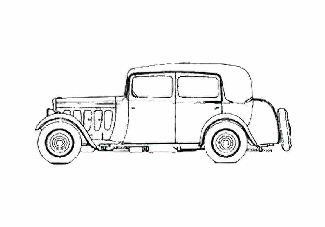 Blueprint Peugeot 301C Berline N7S Sedan 1932 A4 Photo Print