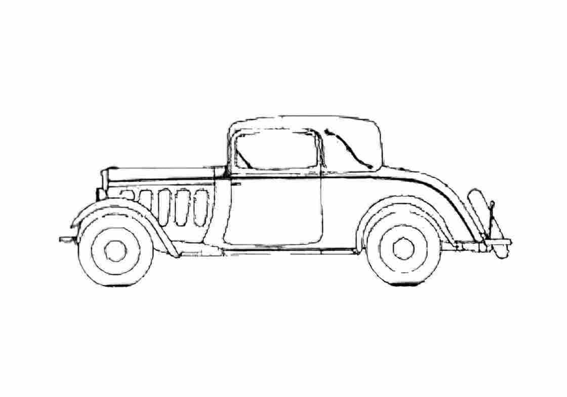 Blueprint Peugeot 301C Decapotable CL2 Coupe 1932 A4 Photo Print