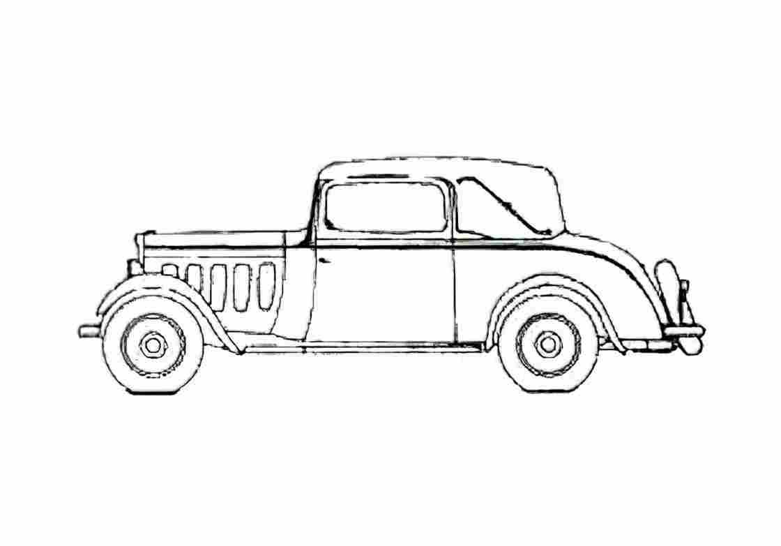 Blueprint Peugeot 301C Decapotable CL3 Coupe 1933 A4 Photo Print