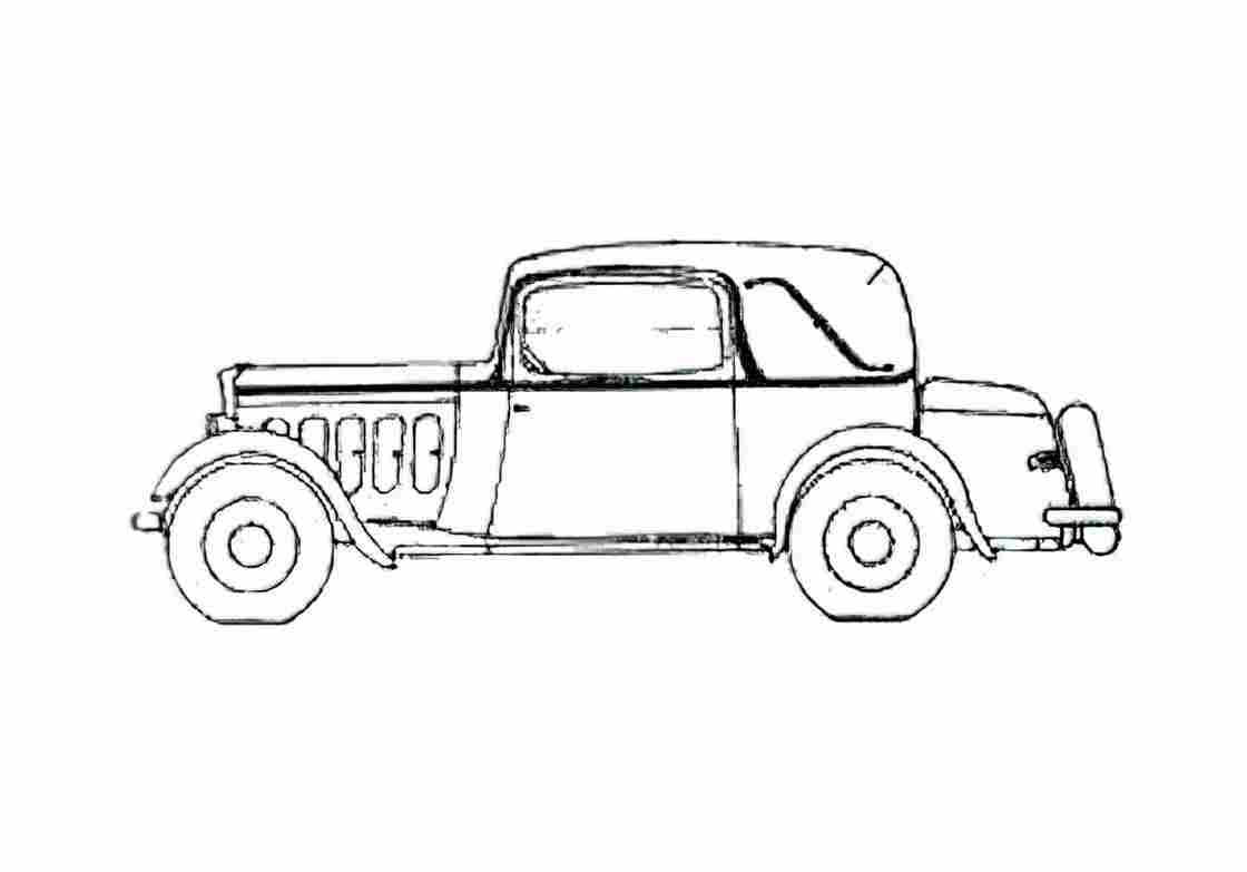 Blueprint Peugeot 301C Decapotable Golf CD3 Coupe 1933 A4 Photo Print