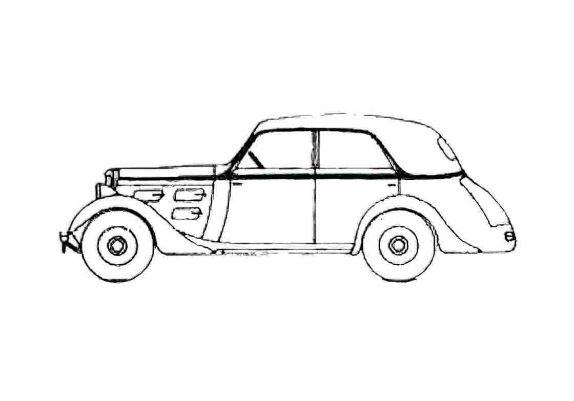 Blueprint Peugeot 301CR Berline Profilie NP4 Sedan 1933 A4 Photo Print