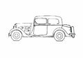 Blueprint Peugeot 301CR Coach BV4 Sedan 1933 A4 Photo Print