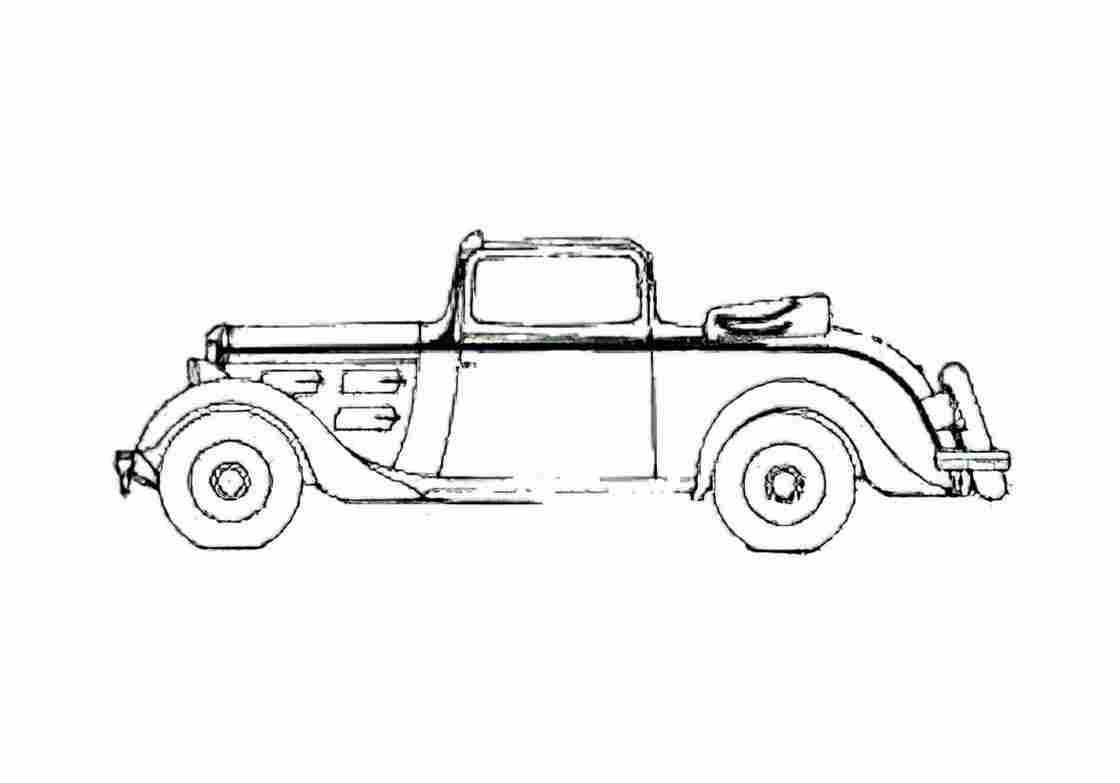Blueprint Peugeot 301CR Decapotable CL4 Coupe 1933 A4 Photo Print