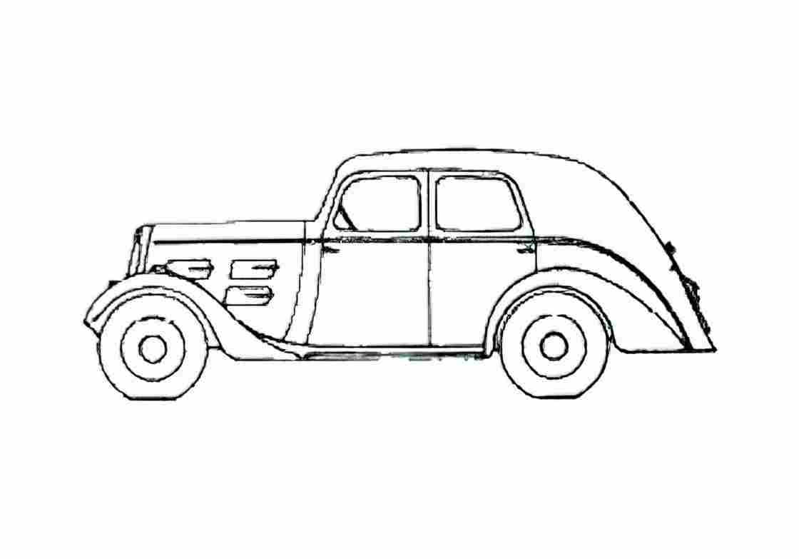 Blueprint Peugeot 301D Berline A6S Sedan 1936 A4 Photo Print