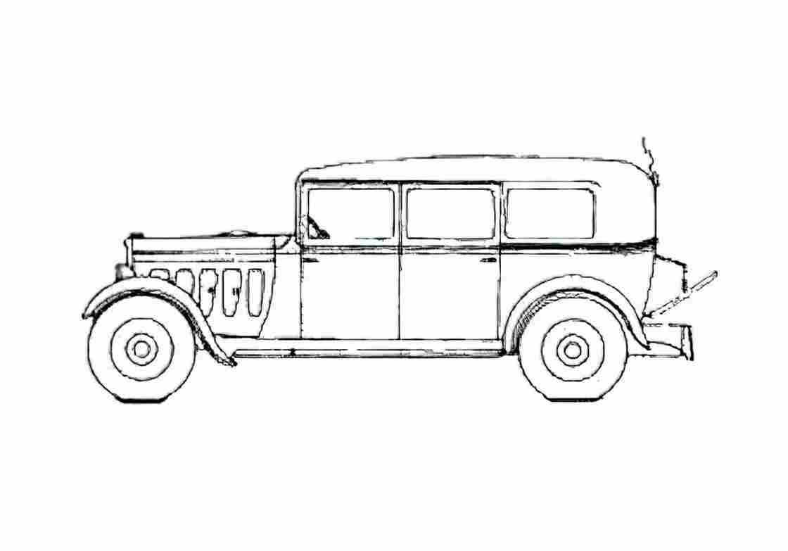 Blueprint Peugeot 301L Commerciale N4C Limousine 1933 A4 Photo Print