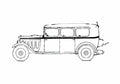 Blueprint Peugeot 301M Commerciale N3C Limousine 1932 A4 Photo Print