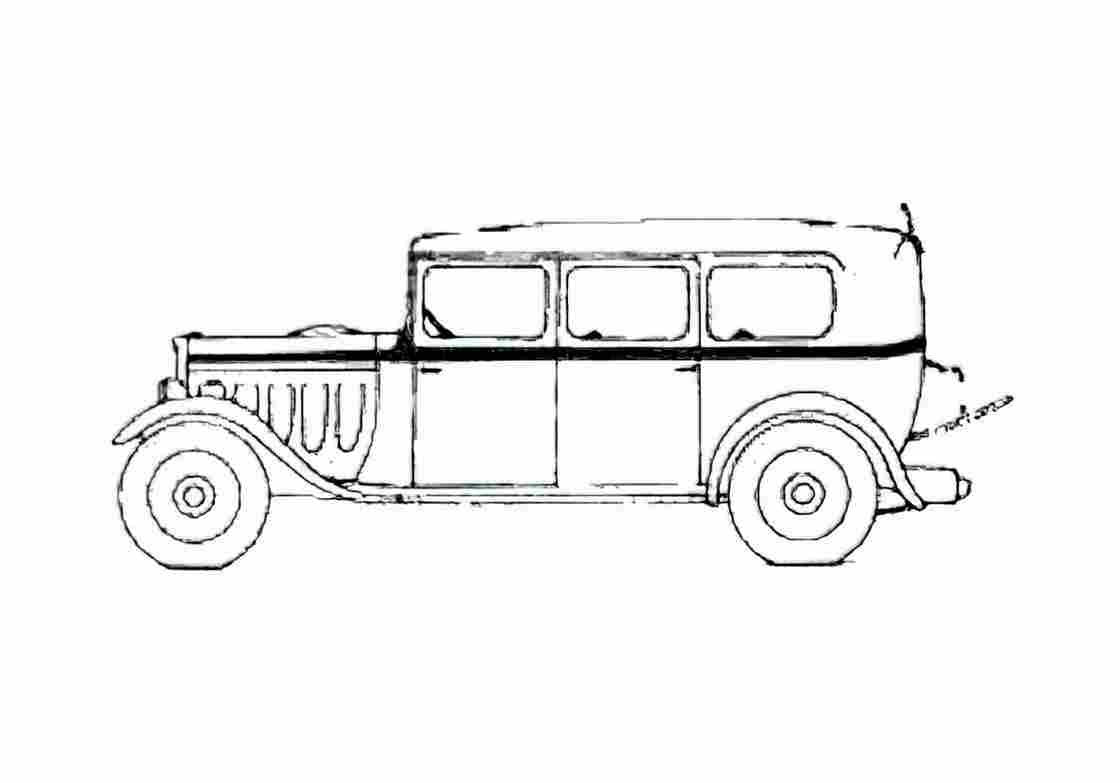 Blueprint Peugeot 301M Commerciale N3C Limousine 1932 A4 Photo Print