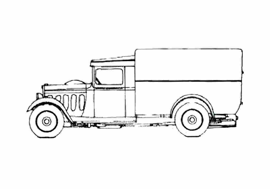 Blueprint Peugeot 301T Fourgon L3 Pick up 1933 A4 Photo Print