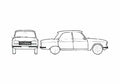 Blueprint Peugeot 304 Berline GL Sedan 1970 A4 Photo Print