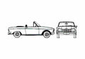 Blueprint Peugeot 304 Cabriolet 1970 A4 Photo Print