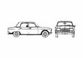 Blueprint Peugeot 304 Sedan 1964 A4 Photo Print