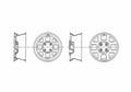 Blueprint Peugeot 305 GTX Alloy wheels Sedan 1983 A4 Photo Print