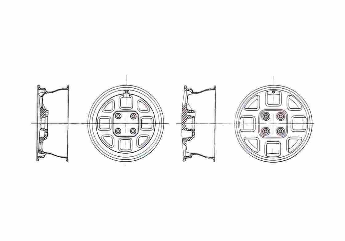 Blueprint Peugeot 305 GTX Alloy wheels Sedan 1983 A4 Photo Print