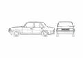 Blueprint Peugeot 305 Sedan 1983 A4 Photo Print