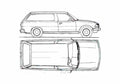 Blueprint Peugeot 305 Van 1985 A4 Photo Print