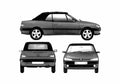 Blueprint Peugeot 306 Cabriolet 1993 A4 Photo Print