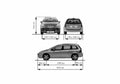 Blueprint Peugeot 307 SW Wagon 2006 A4 Photo Print