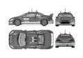 Blueprint Peugeot 307 WRC Monte Carlo Coupe 2007 A4 Photo Print
