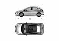 Blueprint Peugeot 308 Hatchback 2008 A4 Photo Print
