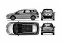 Blueprint Peugeot 308 sw Wagon 2008 A4 Photo Print