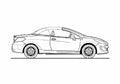 Blueprint Peugeot 308cc Cabriolet 2009 A4 Photo Print