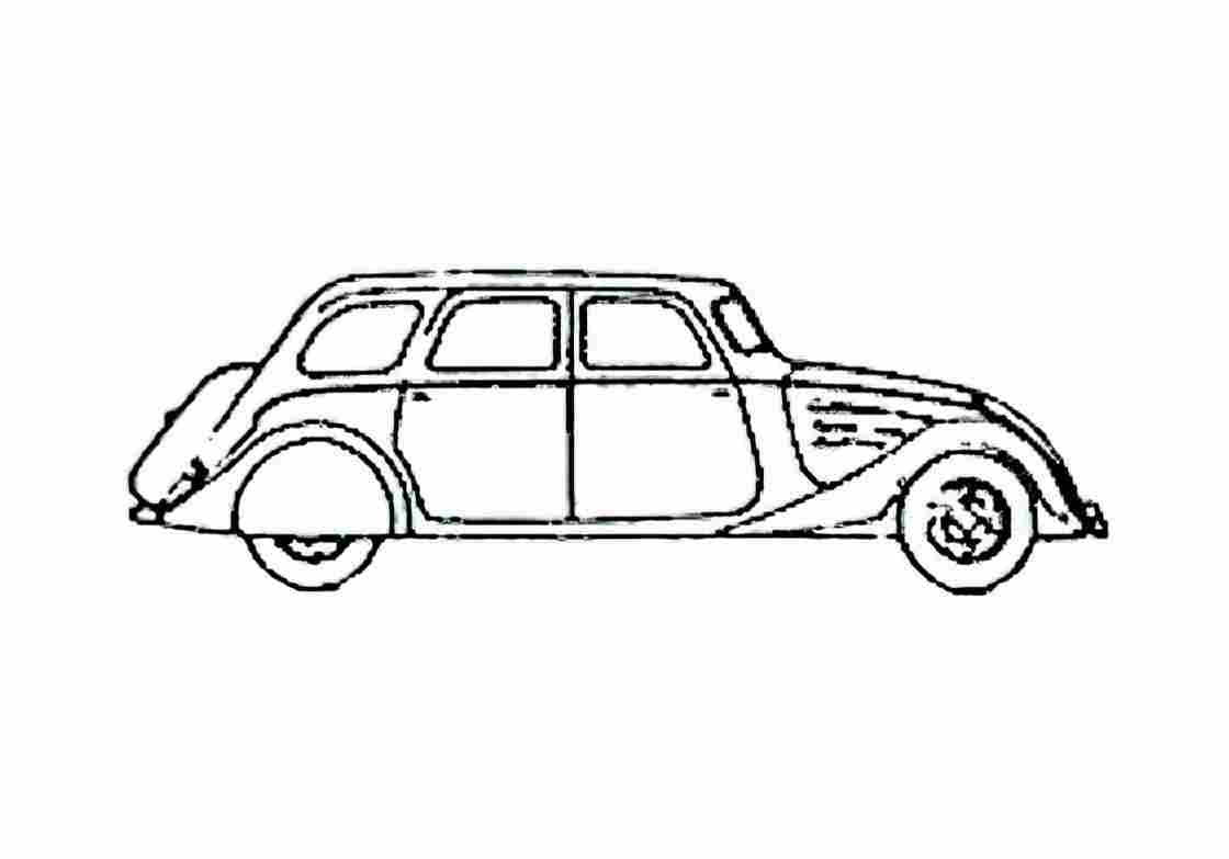 Blueprint Peugeot 402 Sedan 1939 A4 Photo Print