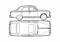 Blueprint Peugeot 403 Sedan 1960 A4 Photo Print