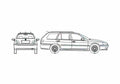 Blueprint Peugeot 406 Break Wagon 1995 A4 Photo Print