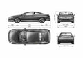 Blueprint Peugeot 407 Coupe 2004 A4 Photo Print