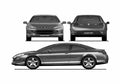 Blueprint Peugeot 407 Coupe 2009 A4 Photo Print