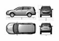 Blueprint Peugeot 407 Wagon 2004 A4 Photo Print