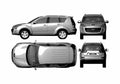 Blueprint Peugeot 407 Wagon 2008 A4 Photo Print