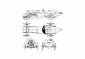 Blueprint Peugeot 45I Grand Prix OW 1914 A4 Photo Print