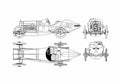 Blueprint Peugeot 5.5 Litre Grand Prix OW 1914 A4 Photo Print