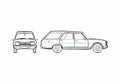 Blueprint Peugeot 504 Break GL Wagon 1977 A4 Photo Print