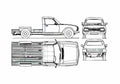 Blueprint Peugeot 504 Chassis Pick up 1985 A4 Photo Print