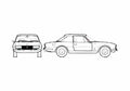 Blueprint Peugeot 504 Coupe 1977 A4 Photo Print