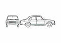 Blueprint Peugeot 504 GL Sedan 1977 A4 Photo Print