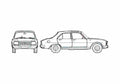 Blueprint Peugeot 504 Injection Sedan 1977 A4 Photo Print
