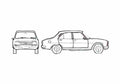 Blueprint Peugeot 504 L Sedan 1977 A4 Photo Print